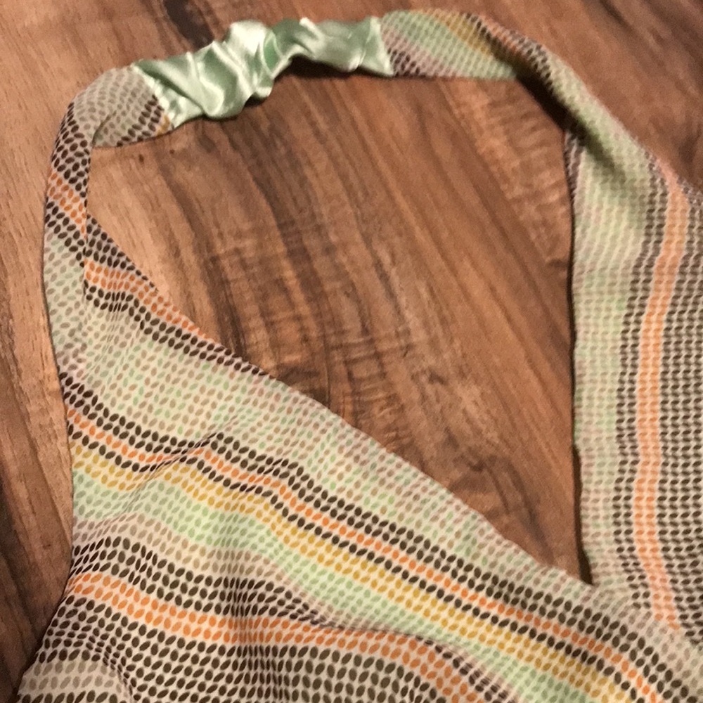 Zako green halter dress size medium - Picture 2 of 12
